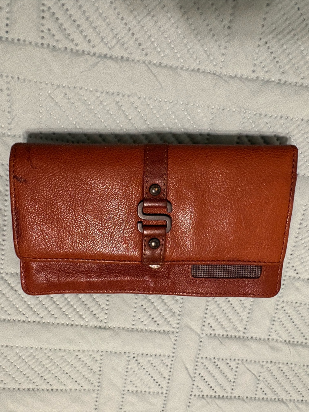 Spikes and Sparrow Genuine leather wallet spacious brandy Cognac